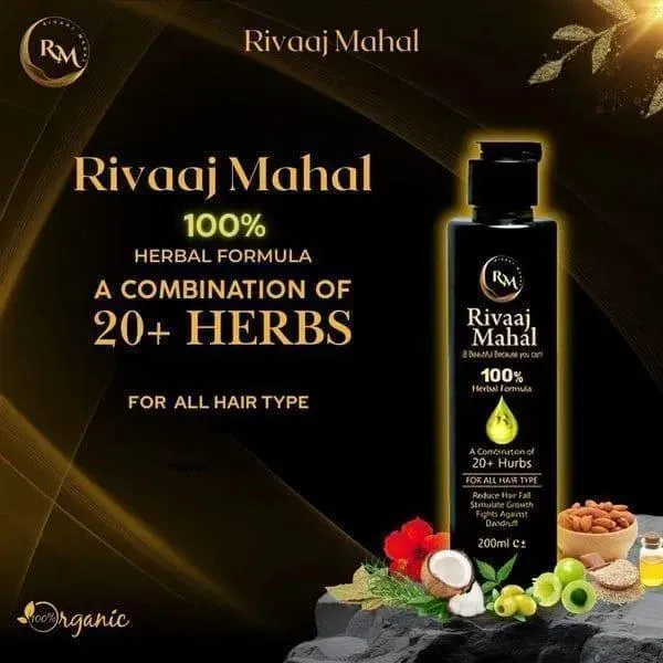 Rivaaj Mahal Anti-Dandruff Hair Oil 100% Herbal 20+ Herbs