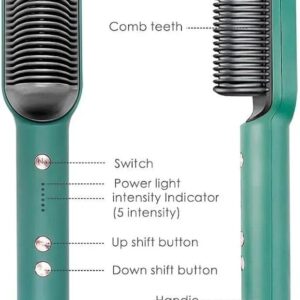 Alternative view of Corded Hair Dryer Brush Green Black Salon Quality
