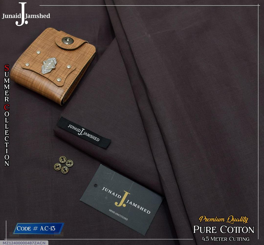 Men Pure Cotton Plain Brown Suit 4.5m AC6 - Image 3