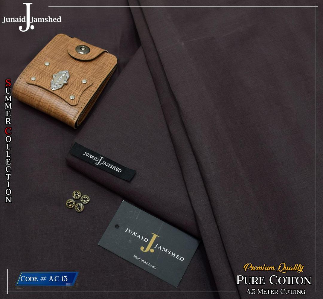 Men Pure Cotton Plain Brown Suit 4.5m AC6