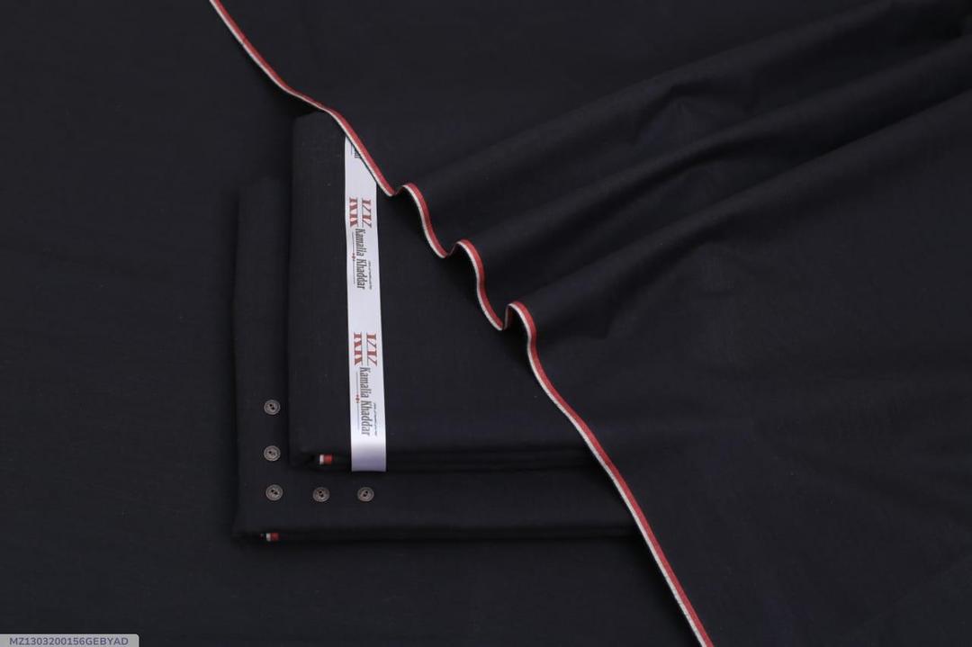 Black Khaddar Suit for Eid Office Wear Summer - Image 2