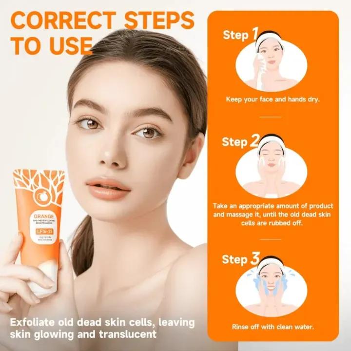 Orange Enzyme Exfoliating Gel for Brightening Skin Tone - Image 3
