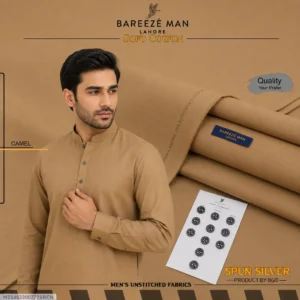 Men Unstitched Cotton Suit Multicolor Summer