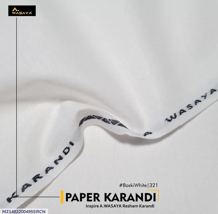 Premium Karandi Suit Off-White Men's Durable Fabric - Image 3
