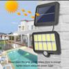 Solar Wall Light with Motion Sensor Black ABS