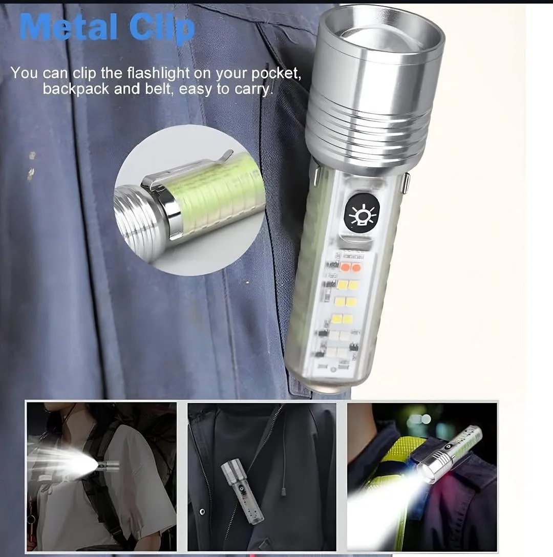 Rechargeable Green LED Flashlight with Type-C Port - Image 9