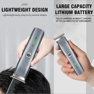 Rechargeable Men's Hair Clipper & Shaver with 3 Combs - Image 3