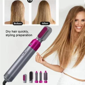 5-in-1 Hair Dryer Brush for Curling, Straightening & Volume - Image 3