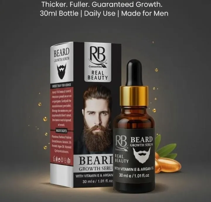 Beard Growth Serum 30ml Sulfate-Free for Thick Hair - Image 2