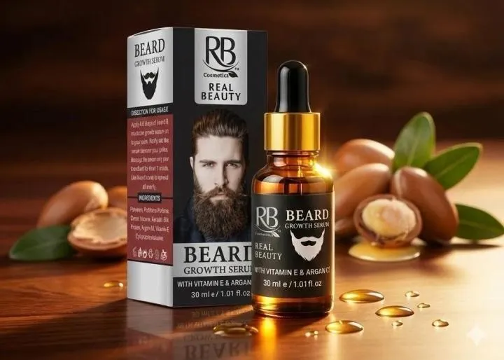 Beard Growth Serum 30ml Sulfate-Free for Thick Hair - Image 3