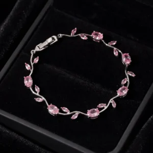 Silver Base Korean Treding Tulip Braclet QWJ-187 - Image 3