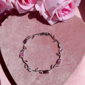 Silver Base Korean Treding Tulip Braclet QWJ-187 - Image 4