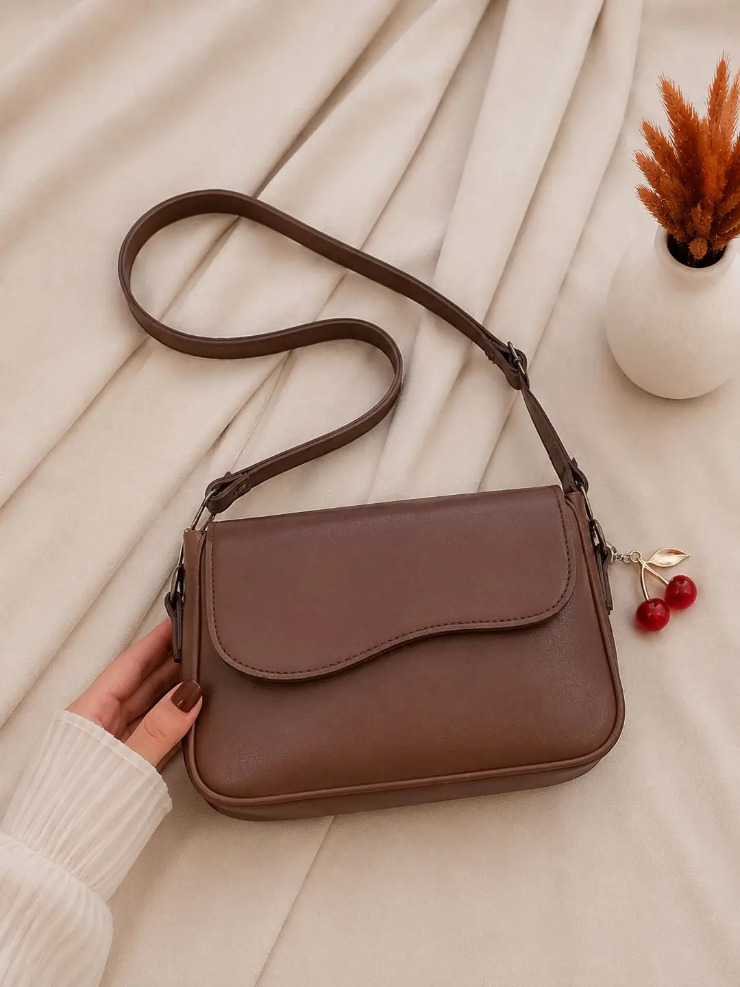 Girl's Leather Plain Purse - Image 2