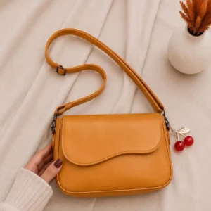 Girl's Leather Plain Purse - Image 3
