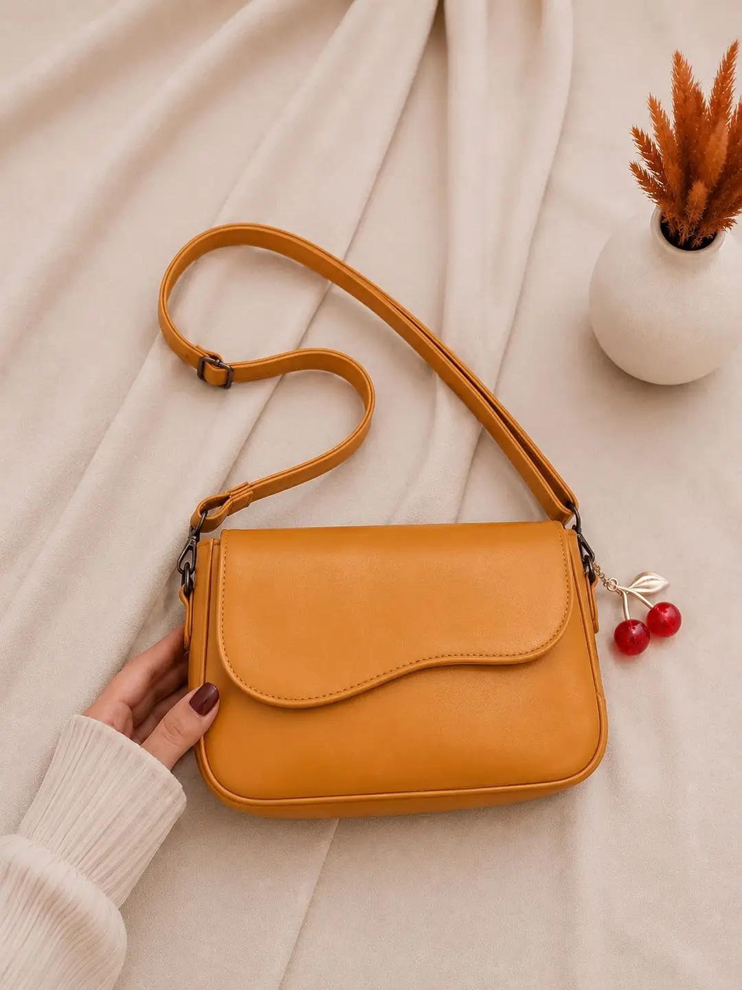 Girl's Leather Plain Purse - Image 3