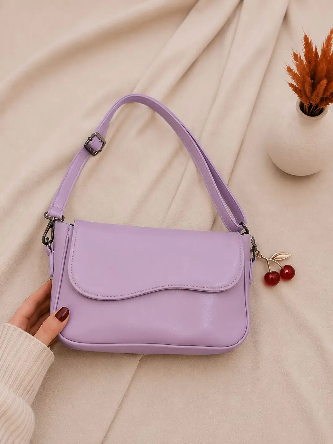 Girl's Leather Plain Purse - Image 5