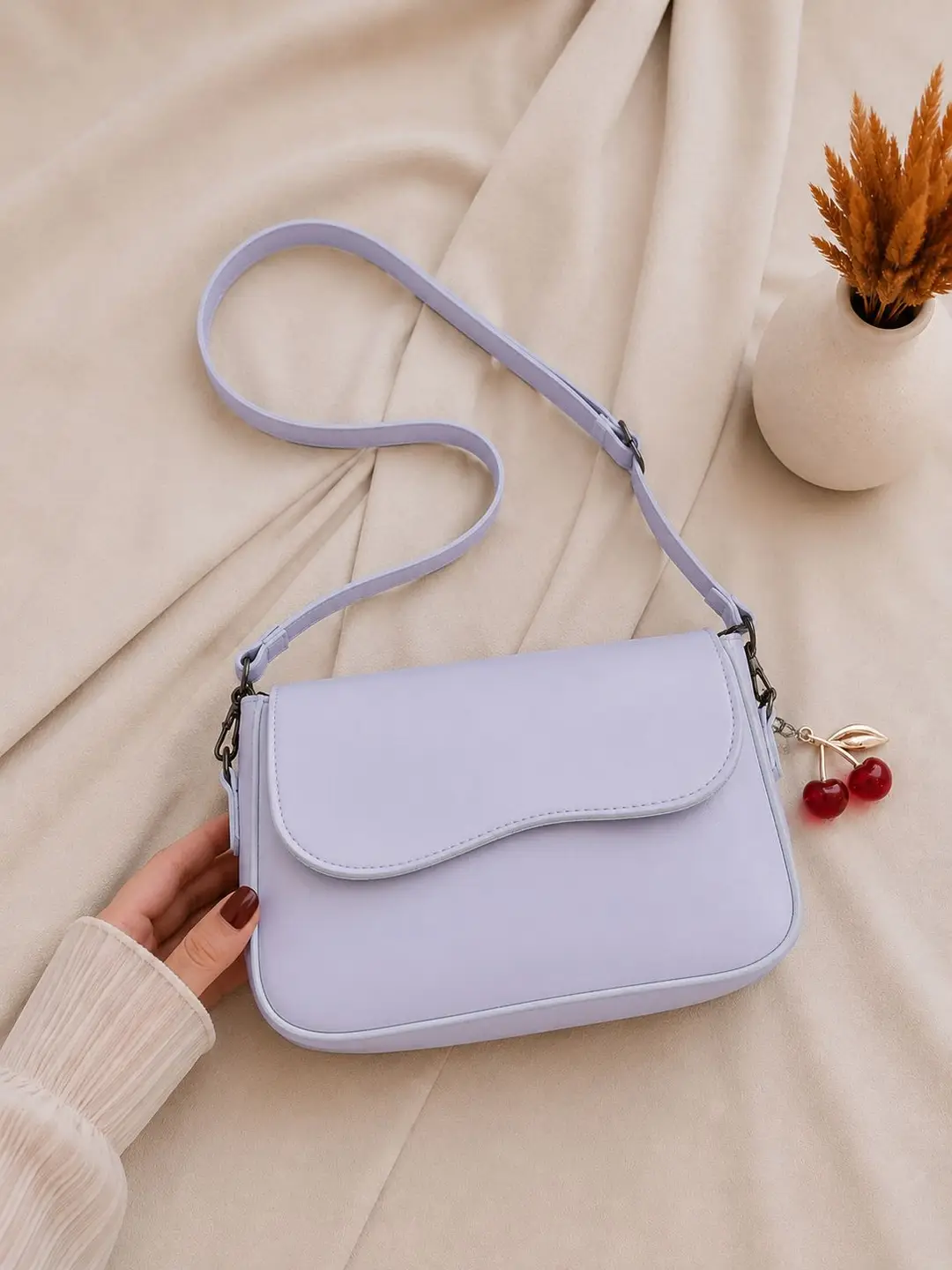 Girl's Leather Plain Purse - Image 6