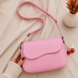 Girl's Leather Plain Purse - Image 7