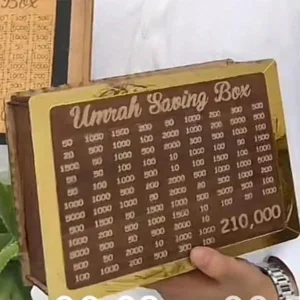 Alternative view of Umrah Saving Box Wooden Brown 210,000 Rsd