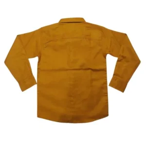 Mustard Cotton Boys Shirt for Ages 1-12 - Image 3