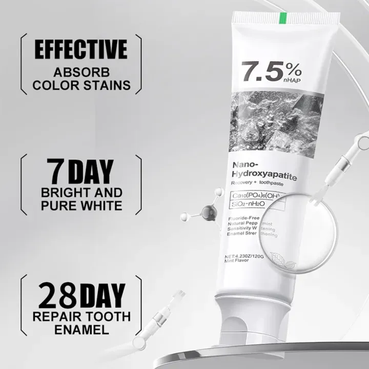 7.5% Nano Hydroxyapatite Teeth Whitening Toothpaste 120GM - Image 6