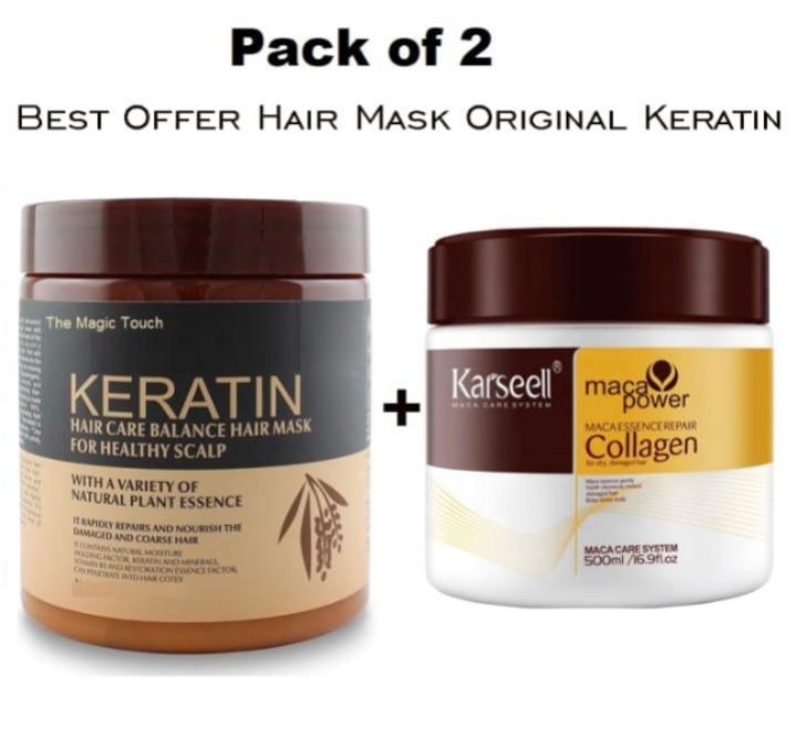 Keratin & Collagen Hair Mask Pack of 2 - Image 4