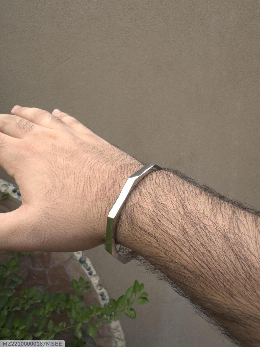 1 Pc Silver Plated Kara Bracelet - Image 3