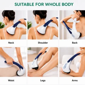 Solax Double Heads Heating Massager | Electric Deep Tissue Neck, Shoulder & Body Massager with 2 Massage Heads - Image 6