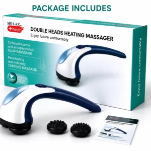 Solax Double Heads Heating Massager | Electric Deep Tissue Neck, Shoulder & Body Massager with 2 Massage Heads - Image 7