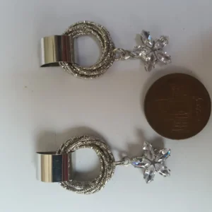 Funky Silver Plated Zircon Earrings - Image 3