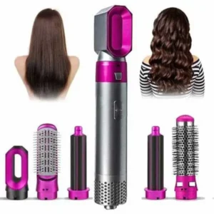 Alternative view of 5 in 1 Hot Air Hair Styler Brush – Multi-Function Hair Dryer, Curler, Straightener & Volumizer for Salon Style Hair at Home