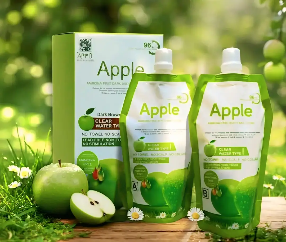 Original Apple Hair Color 1000ml Dubai Import - Ammonia Free Natural Black & Dark Brown - Image 6
