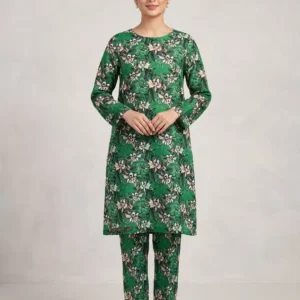 2 Pcs Women's Unstitched Printed Suit