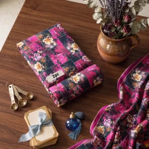 2 Pcs Women's Unstitched Printed Suit - Image 3