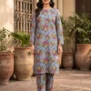 2 Pcs Women's Unstitched Printed Suit