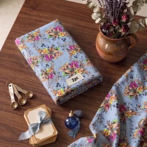 2 Pcs Women's Unstitched Printed Suit - Image 3