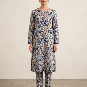 2 Pcs Women's Unstitched Printed Suit