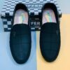 Men's Black Rexine Casual Loafers Lightweight