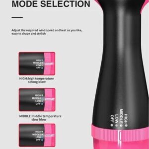 Hair Dryer Brush Black Pink ABS 4Temp - Image 4