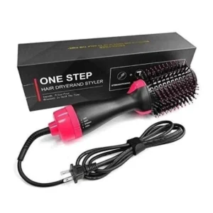 One Step Hair Dryer & Styler Black Pink ABS