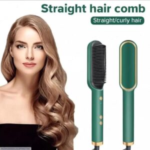 Green Hair Comb for Straight Curly Hair at Home - Image 5