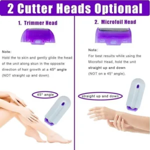 Rechargeable Hair Shaver Purple White ABS Women's Sensitive Skin - Image 7