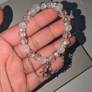White-Silver Spider Bracelet - Image 3