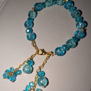 Alternative view of Eye With-Gold Chain Blue Bracelet