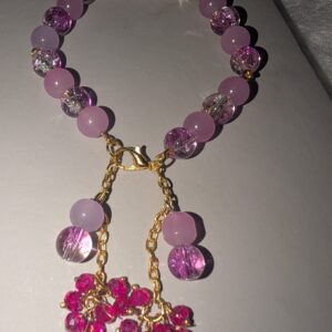 Alternative view of Eye With-Gold Chain Purple Bracelet