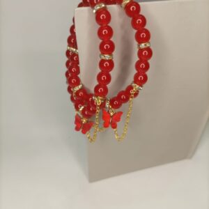 Alternative view of Red Butterfly Bracelet