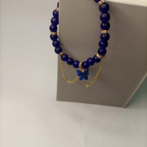 Alternative view of Butterfly Blue Gold-Chain Bracelet