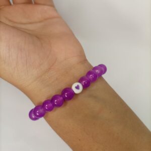 Purple Minimal Heart Bracelet