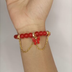 Red Butterfly Bracelet - Image 3