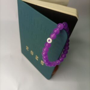 Alternative view of Purple Minimal Heart Bracelet